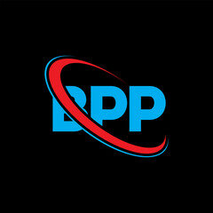 BPP logo. BPP letter. BPP letter logo design. Initials BPP logo linked with circle and uppercase monogram logo. BPP typography for technology, business and real estate brand.