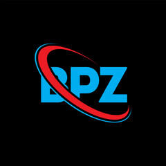 BPZ logo. BPZ letter. BPZ letter logo design. Initials BPZ logo linked with circle and uppercase monogram logo. BPZ typography for technology, business and real estate brand.