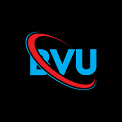 Fototapeta na wymiar BVU logo. BVU letter. BVU letter logo design. Initials BVU logo linked with circle and uppercase monogram logo. BVU typography for technology, business and real estate brand.