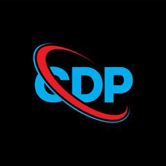 CDP logo. CDP letter. CDP letter logo design. Initials CDP logo linked with circle and uppercase monogram logo. CDP typography for technology, business and real estate brand.