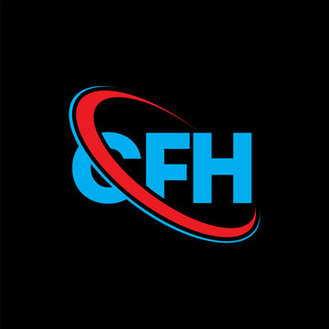 CFH logo. CFH letter. CFH letter logo design. Initials CFH logo linked with circle and uppercase monogram logo. CFH typography for technology, business and real estate brand.