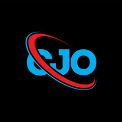 CJO logo. CJO letter. CJO letter logo design. Initials CJO logo linked with circle and uppercase monogram logo. CJO typography for technology, business and real estate brand.