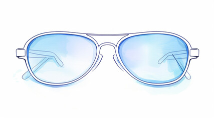 Fashion Sunglasses with Blue Lenses Stylish sunglasses with blue lenses, AI Generated