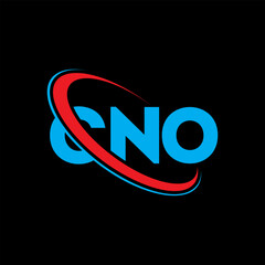 CNO logo. CNO letter. CNO letter logo design. Initials CNO logo linked with circle and uppercase monogram logo. CNO typography for technology, business and real estate brand.