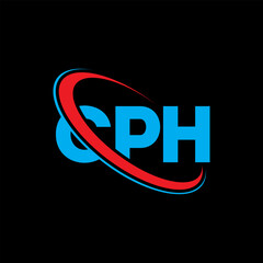 CPH logo. CPH letter. CPH letter logo design. Initials CPH logo linked with circle and uppercase monogram logo. CPH typography for technology, business and real estate brand.