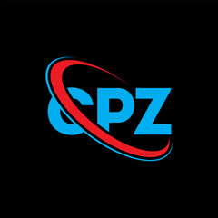 CPZ logo. CPZ letter. CPZ letter logo design. Initials CPZ logo linked with circle and uppercase monogram logo. CPZ typography for technology, business and real estate brand.