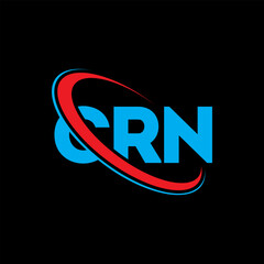 CRN logo. CRN letter. CRN letter logo design. Initials CRN logo linked with circle and uppercase monogram logo. CRN typography for technology, business and real estate brand.