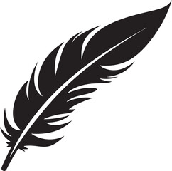 Fototapeta premium Celestial Quill Vector Feather Symbolism Plume Perfection Skyward Bird Logo