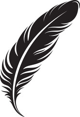 Flight Harmony Feathered Logo Design Whispering Winds Floating Feather Icon
