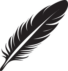 Fototapeta premium Quill of Tranquility Plume Icon Design Skylark Serenity Floating Feather Symbol