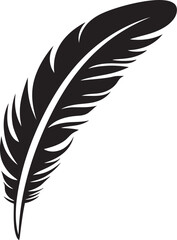 Fototapeta premium Winged Whispers Aerial Plume Icon Ethereal Essence Floating Feather Symbol