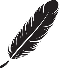 Plume Panorama Vector Avian Logo Ethereal Wings Elegant Feather Emblem