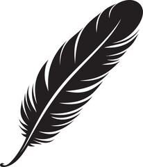 Obraz premium Aetherial Ascent Bird Feather Emblem Plume Panorama Vector Avian Logo