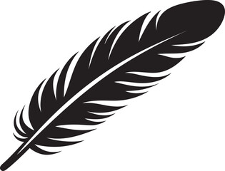 Obraz premium Aerial Flourish Feathered Vector Symbol Avian Ascent Soaring Feather Emblem