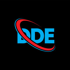 DDE logo. DDE letter. DDE letter logo design. Initials DDE logo linked with circle and uppercase monogram logo. DDE typography for technology, business and real estate brand.
