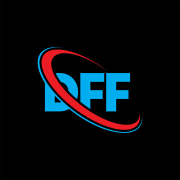 DFF logo. DFF letter. DFF letter logo design. Initials DFF logo linked with circle and uppercase monogram logo. DFF typography for technology, business and real estate brand.