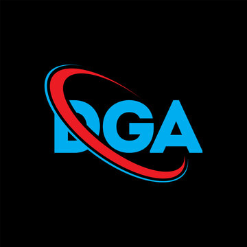 DGA logo. DGA letter. DGA letter logo design. Initials DGA logo linked with circle and uppercase monogram logo. DGA typography for technology, business and real estate brand.