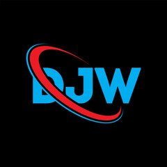 Fototapeta na wymiar DJW logo. DJW letter. DJW letter logo design. Initials DJW logo linked with circle and uppercase monogram logo. DJW typography for technology, business and real estate brand.