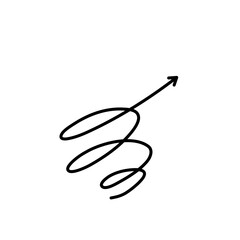 Hand Drawn Spiral Arrow