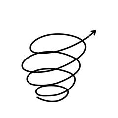 Hand Drawn Spiral Arrow