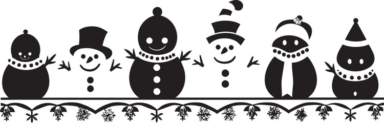 Yuletide Yarns Christmas Card Icon Tinsel Tidbits Vector Holiday Emblem