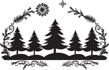Gilded Garland Vector Decorative Symphony Reindeer Revelry Emblematic Christmas Design