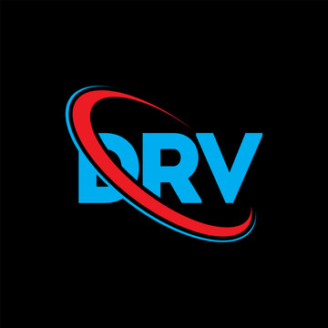 DRV logo. DRV letter. DRV letter logo design. Initials DRV logo linked with circle and uppercase monogram logo. DRV typography for technology, business and real estate brand.