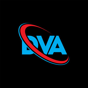DVA logo. DVA letter. DVA letter logo design. Initials DVA logo linked with circle and uppercase monogram logo. DVA typography for technology, business and real estate brand.