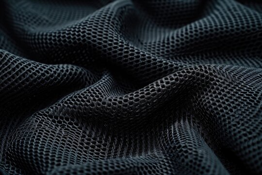 Modern Breathable Fabric Texture of Sportswear in Macro Detail