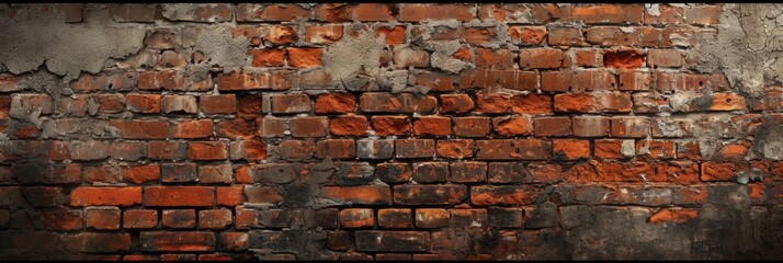 Vintage Industrial Grunge Wall Background with Concrete, Brick, and Stone Texture - obrazy, fototapety, plakaty