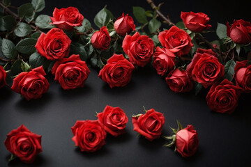 red roses background	