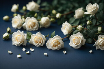 white roses background	