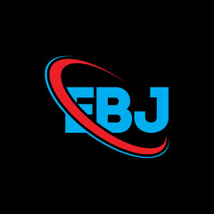 EBJ logo. EBJ letter. EBJ letter logo design. Intitials EBJ logo linked with circle and uppercase monogram logo. EBJ typography for technology, business and real estate brand.