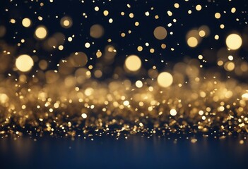 Fototapeta na wymiar Abstract background with Dark blue and gold particle Christmas Golden light shine particles bokeh on