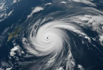 Badezimmer Foto Rückwand Hurricane Florence over Atlantics Satellite view Super typhoon over the ocean The eye of the hurrica © ArtisticLens