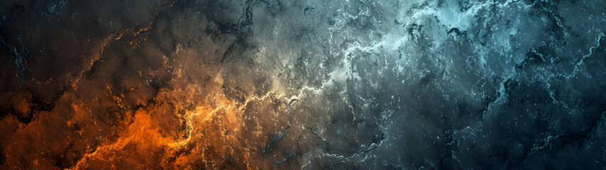 Dark Blue and Orange Background Painting in Distinctive Style