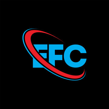 EFC logo. EFC letter. EFC letter logo design. Initials EFC logo linked with circle and uppercase monogram logo. EFC typography for technology, business and real estate brand.