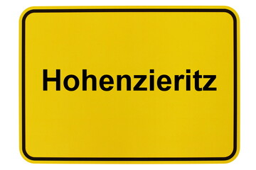 Illustration eines Ortsschildes der Gemeinde Hohenzieritz in Mecklenburg-Vorpommern