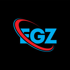 EGZ logo. EGZ letter. EGZ letter logo design. Initials EGZ logo linked with circle and uppercase monogram logo. EGZ typography for technology, business and real estate brand.