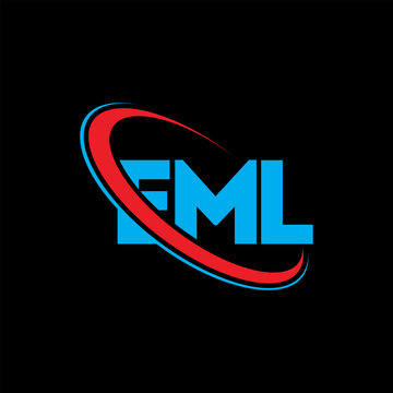 EML logo. EML letter. EML letter logo design. Initials EML logo linked with circle and uppercase monogram logo. EML typography for technology, business and real estate brand.