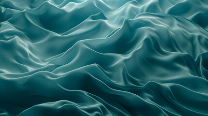 Obraz premium Close Up View of Wavy Blue Fabric