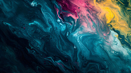 Vibrant Abstract Painting With Diverse Colors and Shapes