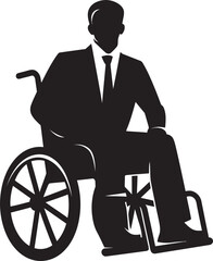 Limitless Movement Inclusive Wheelchair Icon Universal Independence Vector Logo for Disabled Persons