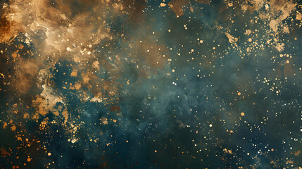 Dark Blue and Gold Background With Speckles