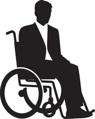 Paved Pathways Wheelchair Vector Logo Infinite Freedom Disabled Person Emblem