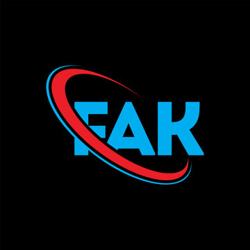 FAK logo. FAK letter. FAK letter logo design. Intitials FAK logo linked with circle and uppercase monogram logo. FAK typography for technology, business and real estate brand.