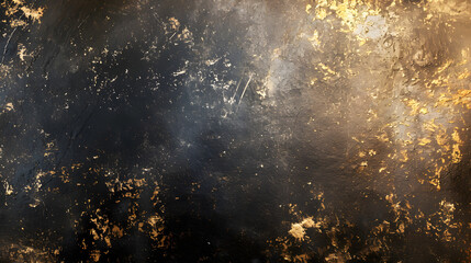Black and Gold Background With Illuminated Light