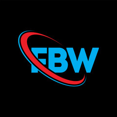 Fototapeta na wymiar FBW logo. FBW letter. FBW letter logo design. Intitials FBW logo linked with circle and uppercase monogram logo. FBW typography for technology, business and real estate brand.