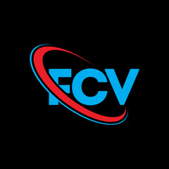FCV logo. FCV letter. FCV letter logo design. Initials FCV logo linked with circle and uppercase monogram logo. FCV typography for technology, business and real estate brand.
