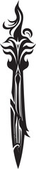 Naklejka premium Captains Couture Ornate Pirate Sword Icon Design Gilded Galleon Glimmer Vector Logo of a Swanky Pirate Blade